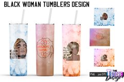 Black Woman Tumblers PNG Design | Woman Quotes | PNG v.2 Product Image 1