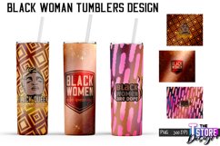 Black Woman Tumblers PNG Design | Woman Quotes | PNG v.1 Product Image 1