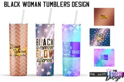 Black Woman Tumblers PNG Design | Woman Quotes | PNG v.1 Product Image 1