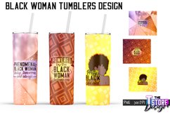Black Woman Tumblers PNG Design | Woman Quotes | PNG v.2 Product Image 1