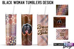 Black Woman Tumblers PNG Design | Woman Quotes | PNG v.1 Product Image 1