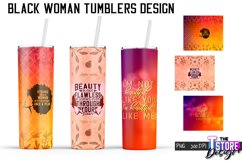 Black Woman Tumblers PNG Design | Woman Quotes | PNG v.2 Product Image 1