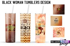 Black Woman Tumblers PNG Design | Woman Quotes | PNG v.1 Product Image 1