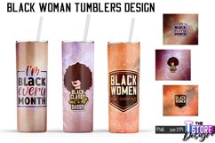 Black Woman Tumblers PNG Design | Woman Quotes | PNG v.1 Product Image 1