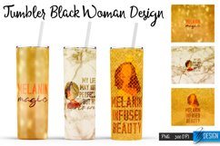 Black Woman Tumblers PNG Design | Motivational Quotes PNG Product Image 1