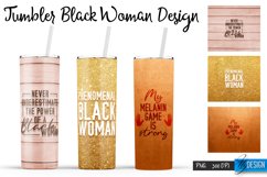 Black Woman Tumblers PNG Design | Motivational Quotes PNG Product Image 1
