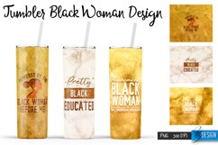 Black Woman Tumblers PNG Design | Motivational Quotes PNG Product Image 1