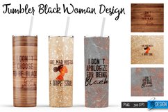 Black Woman Tumblers PNG Design | Motivational Quotes PNG Product Image 1
