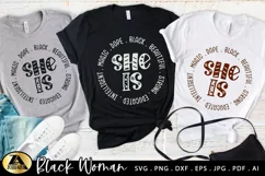 Black Woman SVG She Is Black Dope SVG Black Woman Quote SVG Product Image 1
