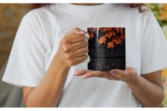 Black Wood With Orange Leaves | Mug sublimation design Product Image 2