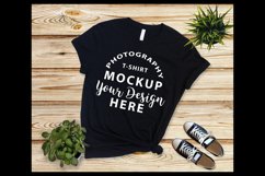 Bella Canvas 3001 t-shirt Mock-up BLACK Product Image 1