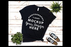 Bella Canvas 3001 t-shirt Mock-up BLACK Product Image 1