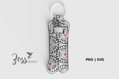 Pink &amp; Black Floral Heart lip balm Holder sublimation Product Image 2