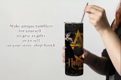 Halloween Witch Golden Pentgram 20oz Tumbler, Mix Hair Product Image 3