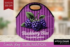 Blackberry Vintage Fruit Lunch Bag Summer Lunch Bug PNG Product Image 1