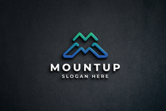 Geometric Mountain Letter M Logo Product Image 2