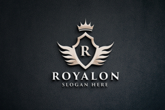 Premium Monogram Letter R Shield and Wings Product Image 2