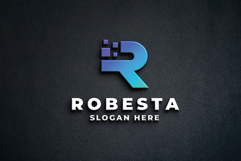 Modern Digital R Letter Logo - Tech &amp; Data Design Product Image 2