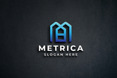 Geometric Real Estate Letter M Logo Product Image 2