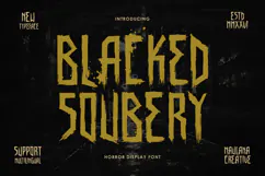 Blacked Soubery Horror Display Font for Spooky Designs Product Image 1