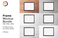 Black Frame Mockup Bundle for 5&quot;x7&quot; Artwork - PSD &amp; JPEG Product Image 1