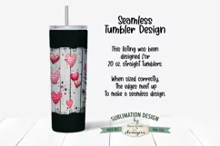 Black Valentine Gnome 20 oz Seamless Tumbler Wrap Design Product Image 2