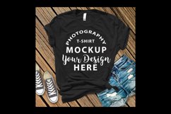 Bella Canvas 3001 t-shirt mockup BLACK HEATHER Product Image 1