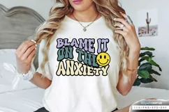 Blame It On The Anxiety SVG, Mental Health SVG Design Product Image 1