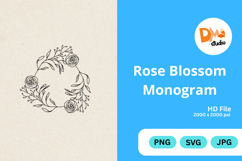 Rose Blossom Monogram Product Image 1