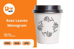 Rose Leaves Monogram Product Image 1