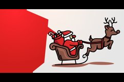 Blank banner with cartoon santa claus design Product Image 2