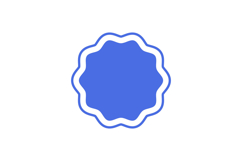 Blank blue badge stamp and icon design Product Image 1
