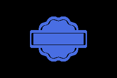 Blank blue badge stamp and icon isolated Product Image 2