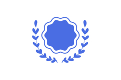 Blank blue badge stamp and icon vector Product Image 1