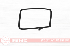 Blank Hand Drawn Bubble Speech SVG Product Image 1