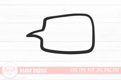 Blank Hand Drawn Bubble Speech SVG Product Image 1