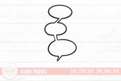 Blank Hand Drawn Bubble Speech SVG Product Image 1