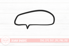 Blank Hand Drawn Bubble Speech SVG Product Image 1