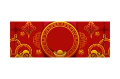 Blank Chinese New Year Holiday Horizontal Banner Template Product Image 1