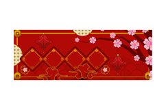 Blank Chinese New Year Party Horizontal Banner Template Conc Product Image 1
