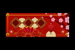 Blank Chinese New Year Party Horizontal Banner Template Vect Product Image 2