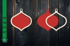 Blank Christmas Vintage Laser Cut  Ornament  Svg great to be used as personalized frame ornaments for Christmas decor.