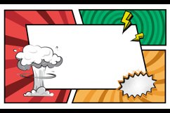 Blank comic cartoon frame colorful background template conce Product Image 2