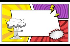 Blank comic cartoon frame colorful background template isola Product Image 2