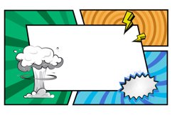 Blank comic cartoon frame colorful background template vecto Product Image 1