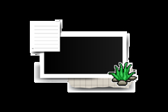 Blank frame photo with collage element and sticker cactus cl Product Image 2