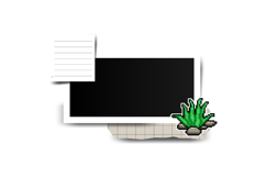 Blank frame photo with collage element and sticker cactus cl Product Image 1