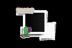 Blank frame photo with collage element and sticker cactus de Product Image 2