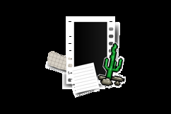Blank frame photo with collage element and sticker cactus de Product Image 2