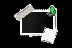 Blank frame photo with collage element and sticker cactus ve Product Image 2